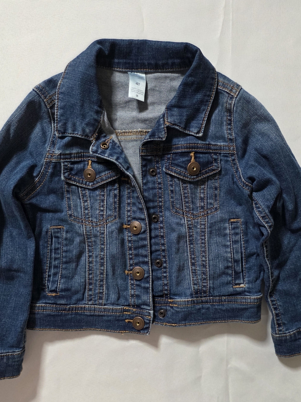 Carter's Dark Blue Denim Button-Up Jean Jacket for Kids